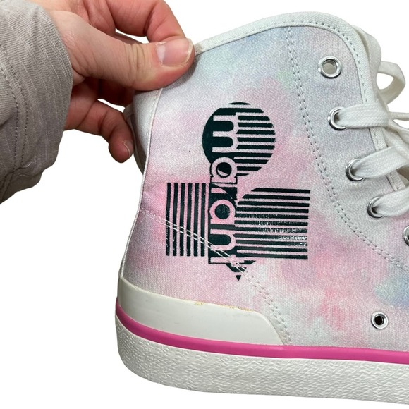 Isabel Marant | High Top Logo Sneaker BenKeen Tye Dye Denim Size 8 Barbie Core - Picture 8 of 14